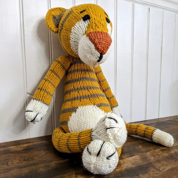 Meet Elliot - Hand made Tricot Tiger baby birthday gift 23 inches - Picture 4 of 7